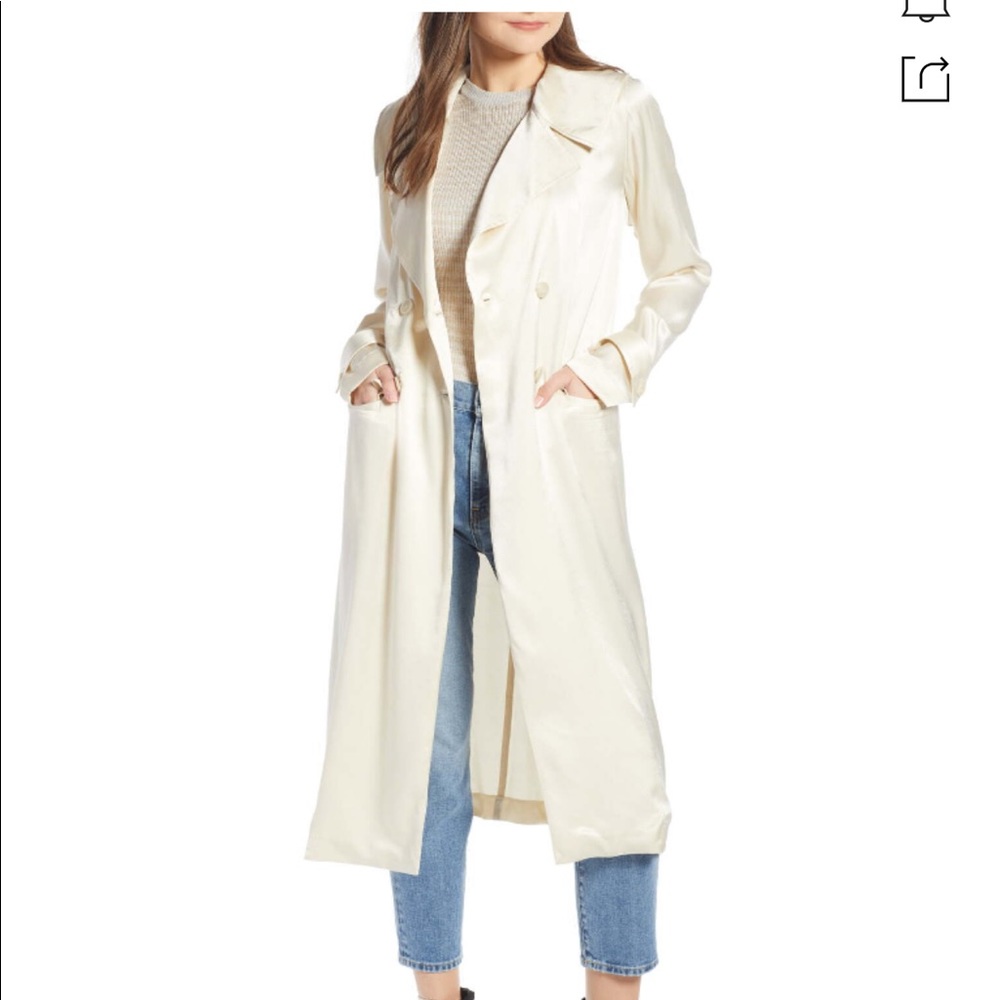 Something Navy satin trench